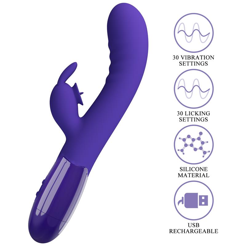 Vibrador juvenil Cerberus con lengua